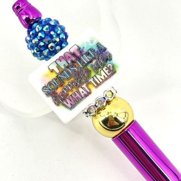 That sounds like a terrible idea. What time? pen handmade NEW bling rhinestone f - Picture 3 of 5